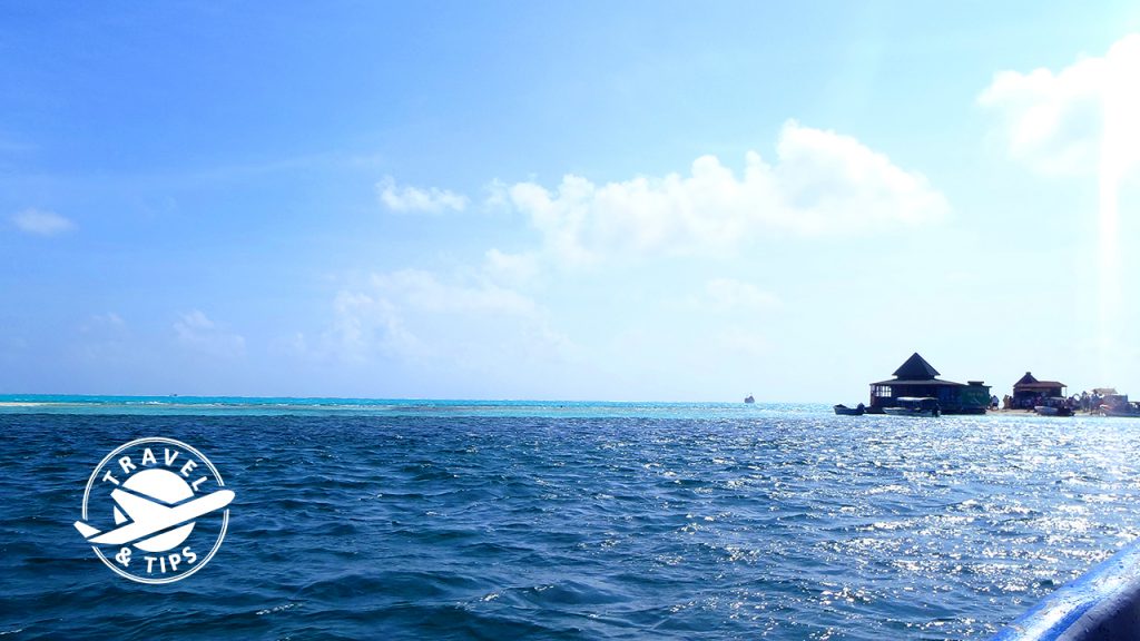 En el bote rumbo al acuario en san andres